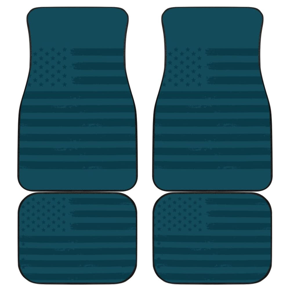 Dark Blue American Flag Car Floor Mats