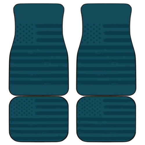 Dark Blue American Flag Car Floor Mats