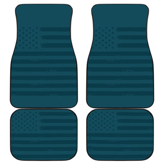 Dark Blue American Flag Car Floor Mats