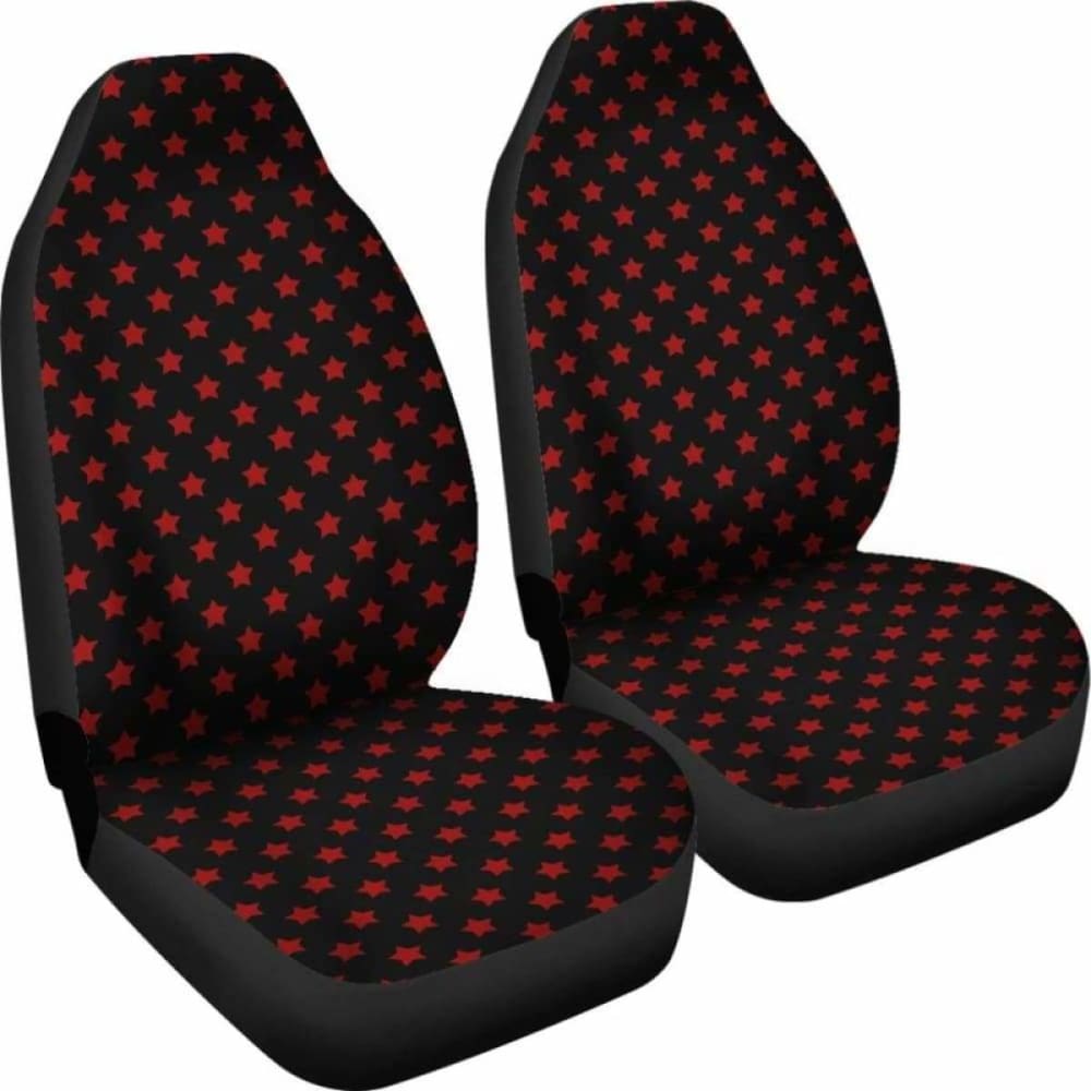 Black With Red Stars Car Seat Covers Seat Protectors