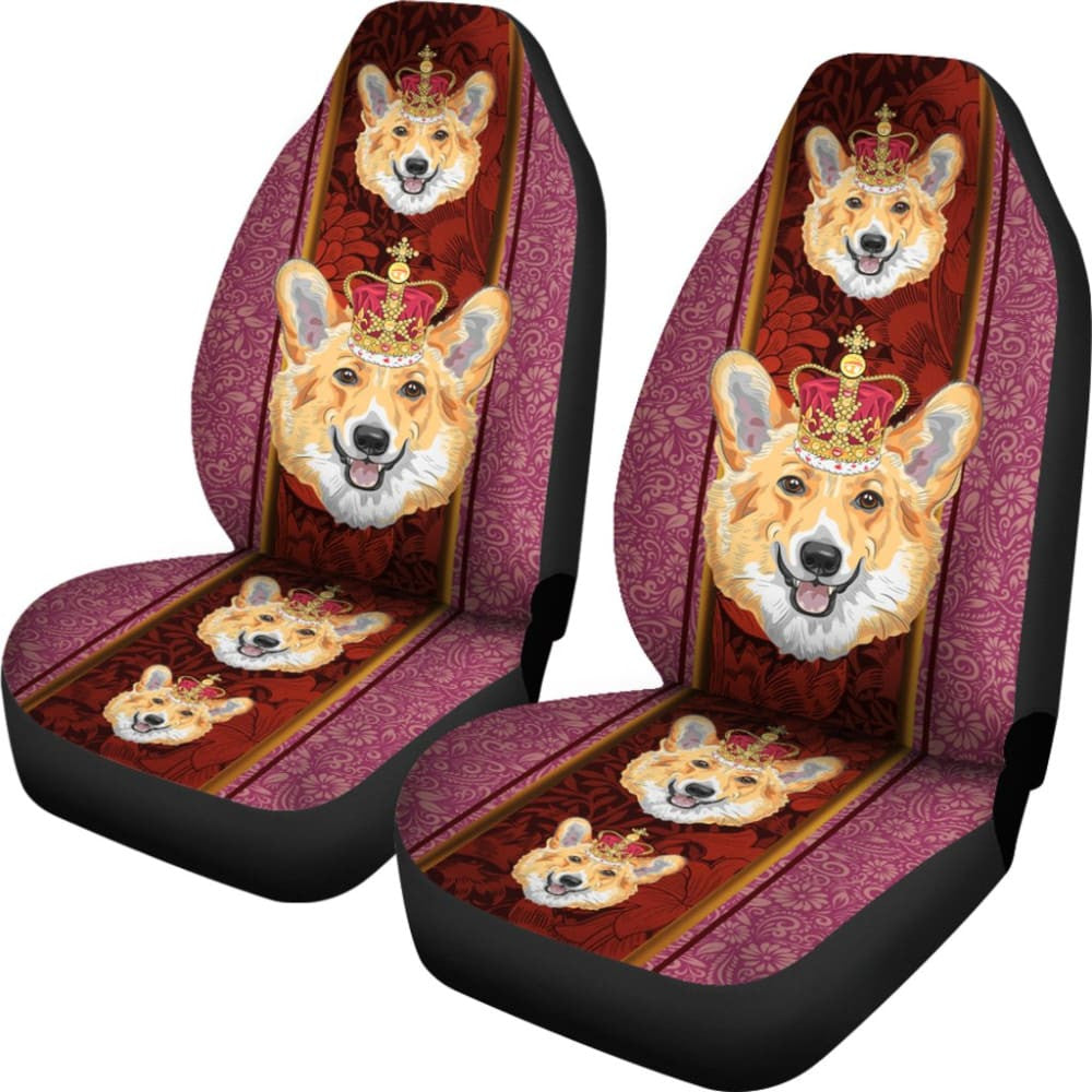 Cute Pembroke Welsh Corgi Dog Print Car Seat Covers