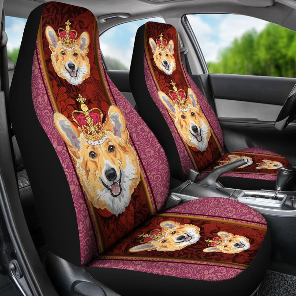 Cute Pembroke Welsh Corgi Dog Print Car Seat Covers