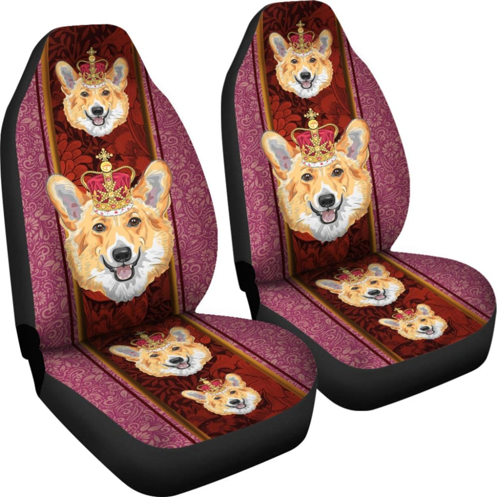 Cute Pembroke Welsh Corgi Dog Print Car Seat Covers