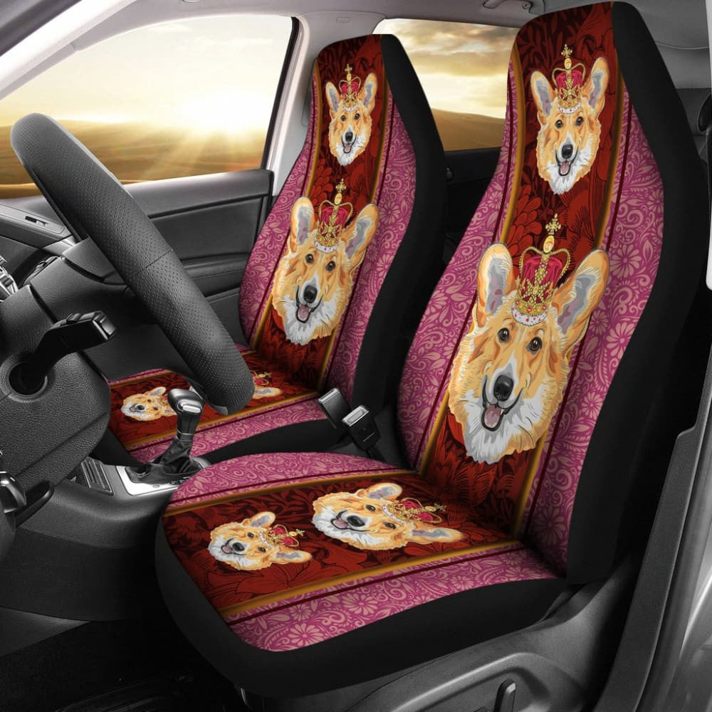 Cute Pembroke Welsh Corgi Dog Print Car Seat Covers