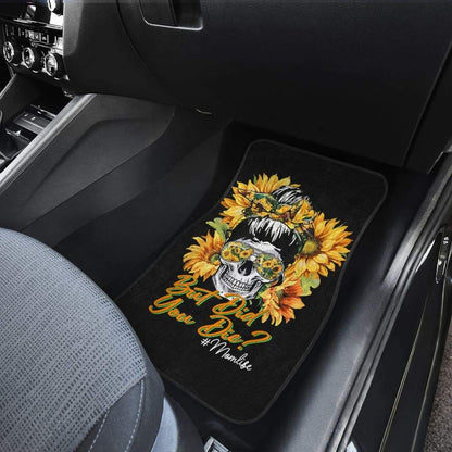 But Did You Die Mom Life Skull Bandana Sunflower Lovers Car Floor Mats