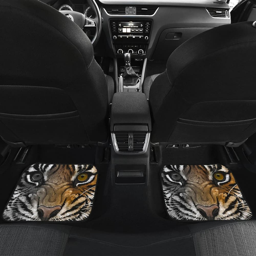 Angry Tiger Roaring Car Floor Mats