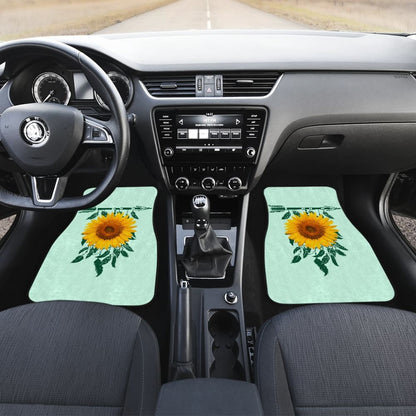 Amazing Gift Ideas Sunflower Native American Pattern Celeste Background Car Floor Mats