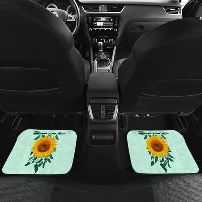 Amazing Gift Ideas Sunflower Native American Pattern Celeste Background Car Floor Mats
