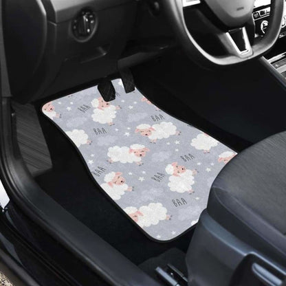 Sweet Dreams Sheep Pattern Front And Back Car Mats