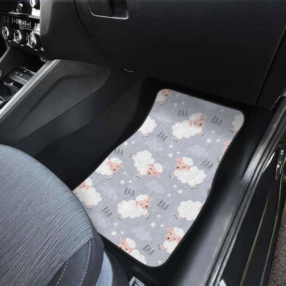 Sweet Dreams Sheep Pattern Front And Back Car Mats