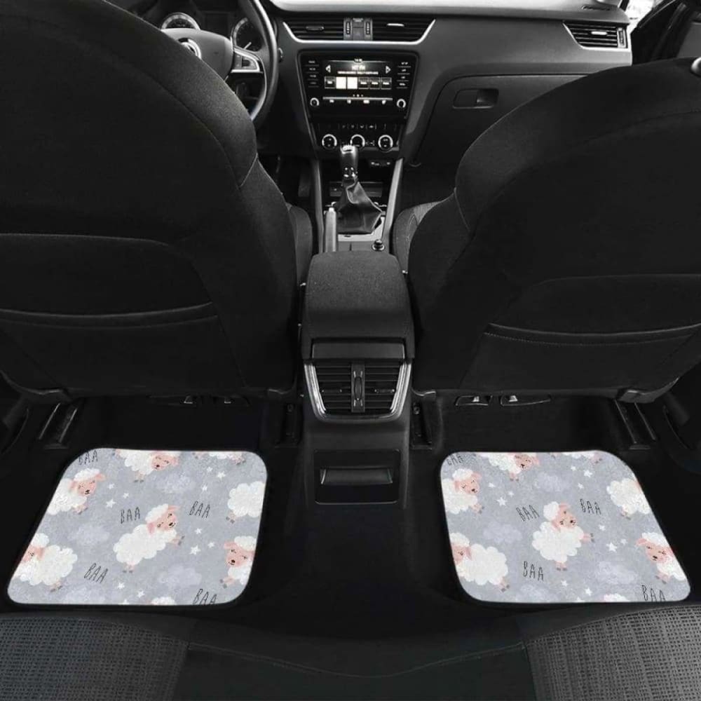 Sweet Dreams Sheep Pattern Front And Back Car Mats
