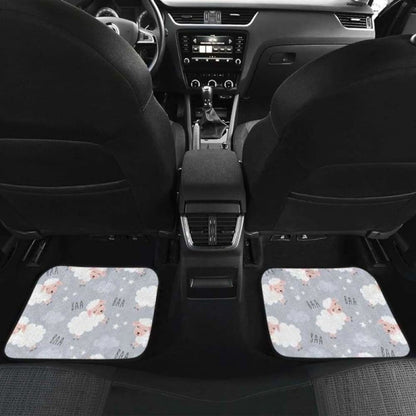 Sweet Dreams Sheep Pattern Front And Back Car Mats