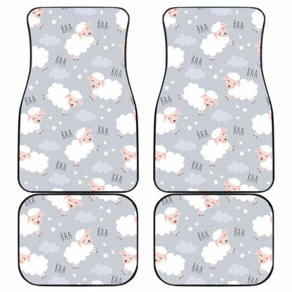 Sweet Dreams Sheep Pattern Front And Back Car Mats