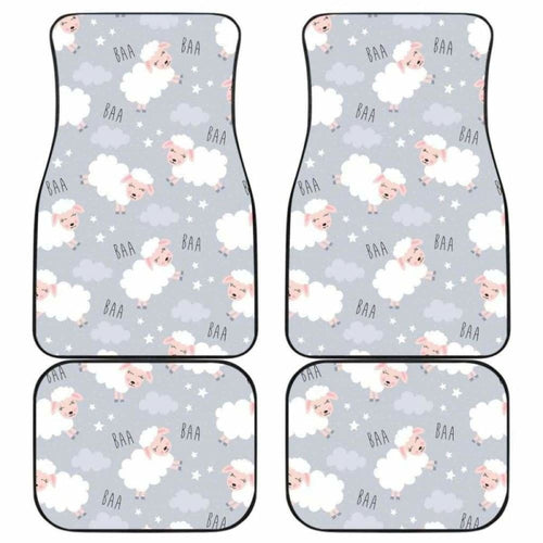 Sweet Dreams Sheep Pattern Front And Back Car Mats