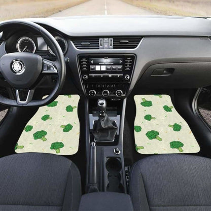 Broccoli Pattern Front And Back Car Mats