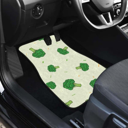 Broccoli Pattern Front And Back Car Mats