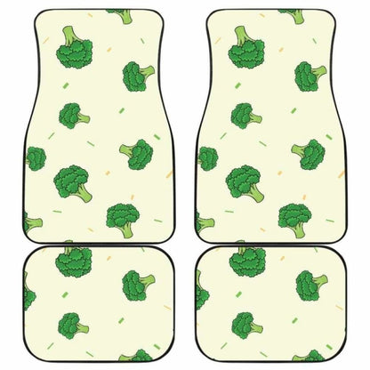 Broccoli Pattern Front And Back Car Mats