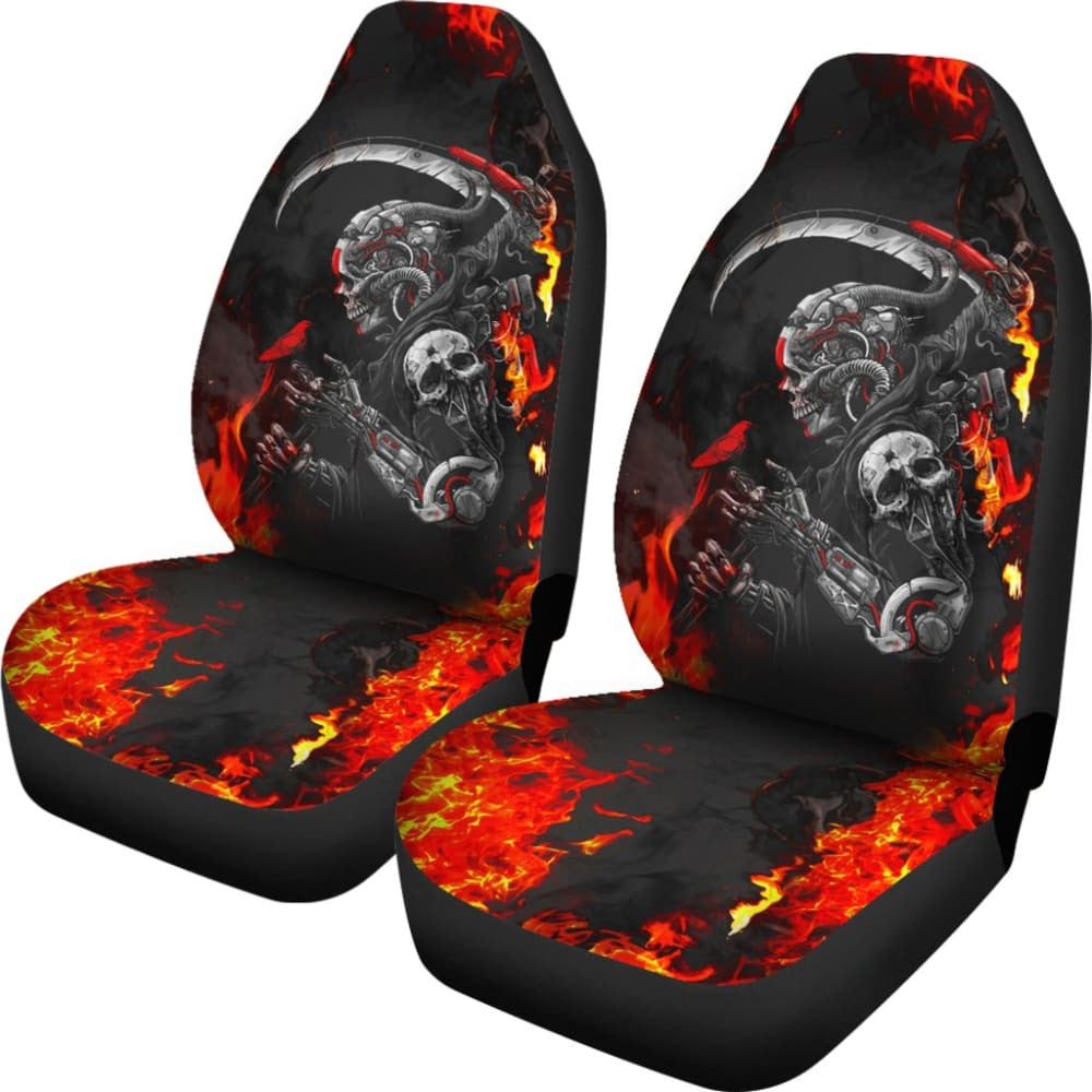 No One Can Stop Flame Grim Reaper Car Seat Covers