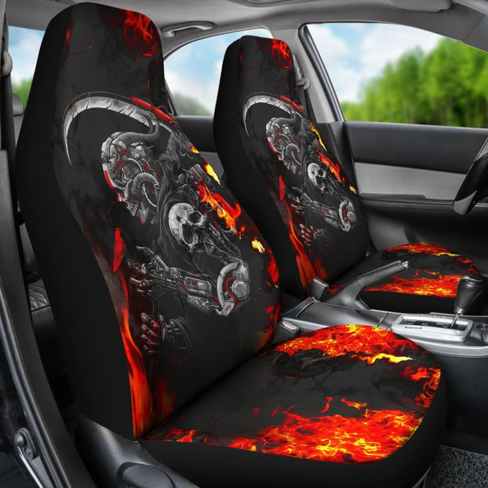 No One Can Stop Flame Grim Reaper Car Seat Covers