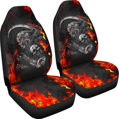 No One Can Stop Flame Grim Reaper Car Seat Covers