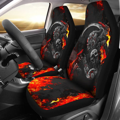 No One Can Stop Flame Grim Reaper Car Seat Covers