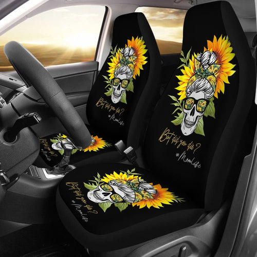 But Did You Die Mom Life Skull Bandana Sunflower Lovers Car Seat Covers
