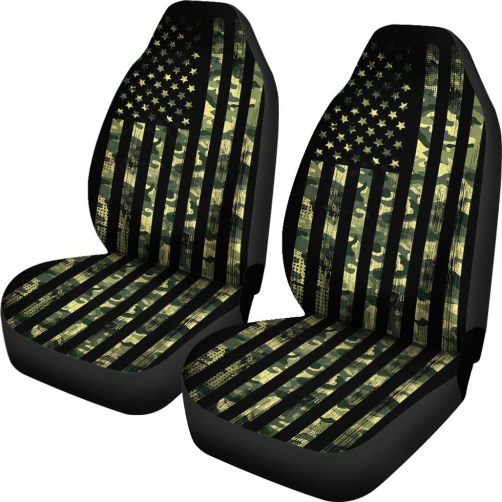Amazing Thin Green Line American Flag Car Seat Covers