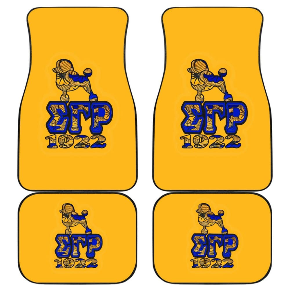 Yellow Sigma Gamma Rho Car Floor Mats