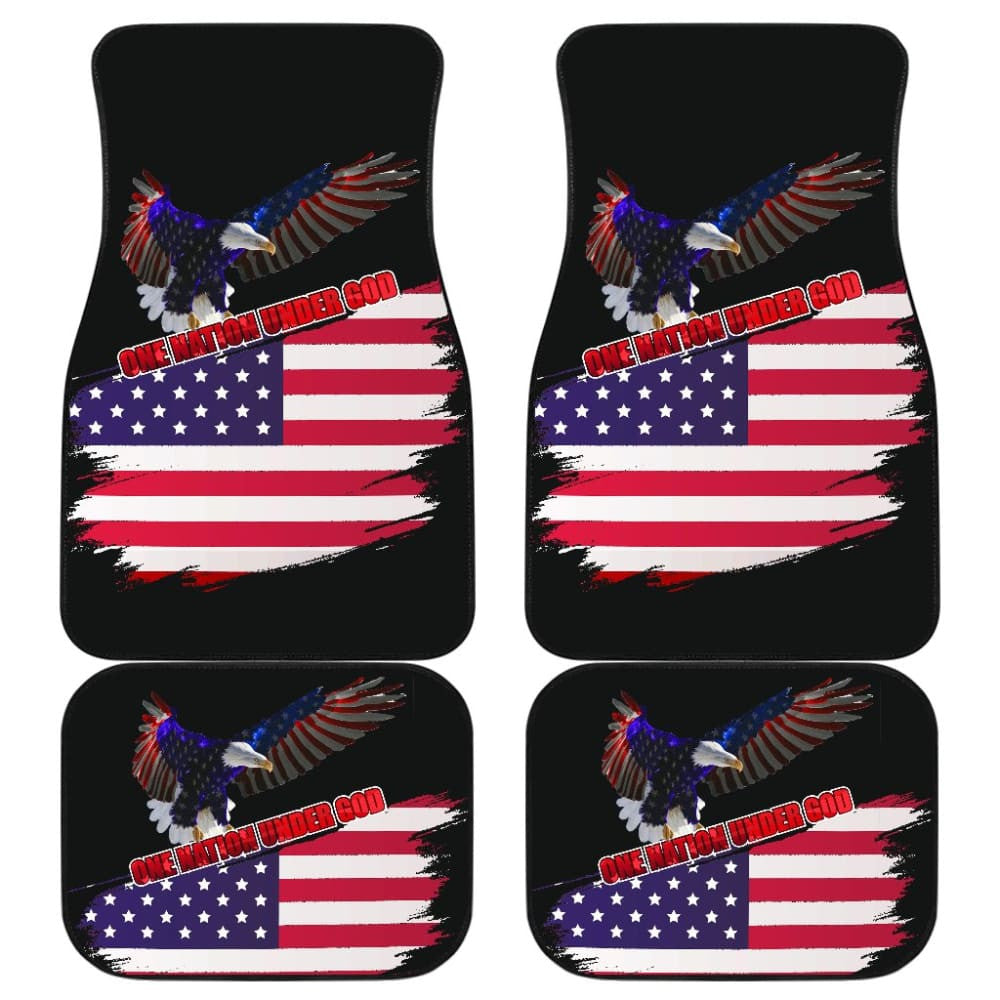 American Flag Car Floor Mats Custom One Nation Under God Car Accessories