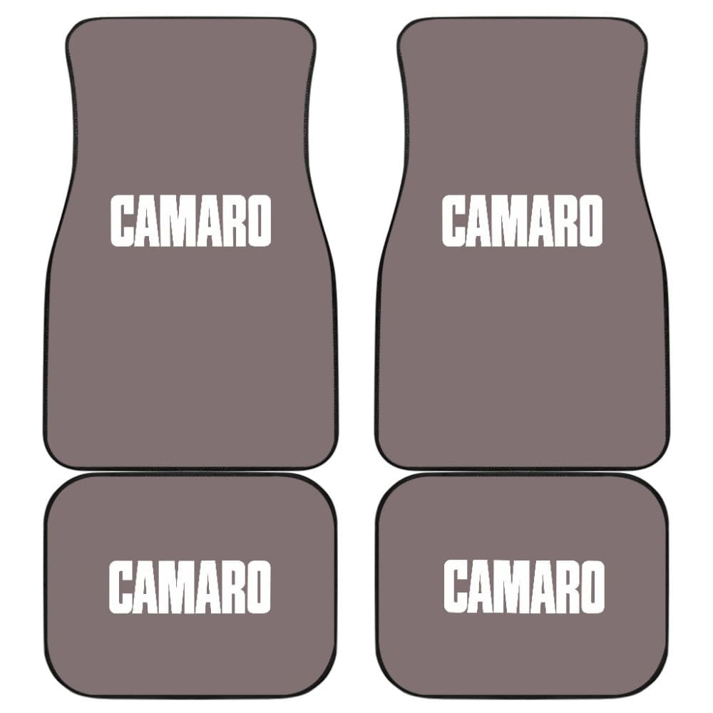Dark Gray Camaro White Letter Car Floor Mats