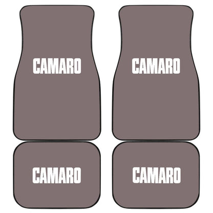 Dark Gray Camaro White Letter Car Floor Mats