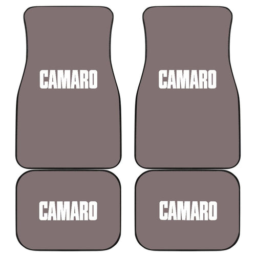Dark Gray Camaro White Letter Car Floor Mats