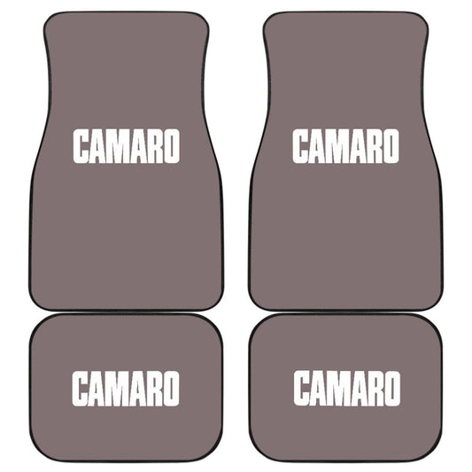 Dark Gray Camaro White Letter Car Floor Mats