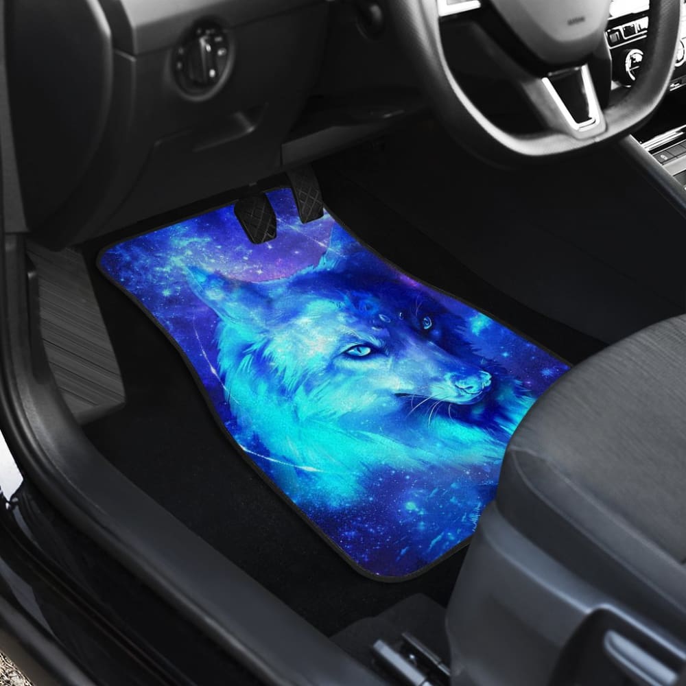 Mystic Galaxy Wolf Print Car Floor Mats