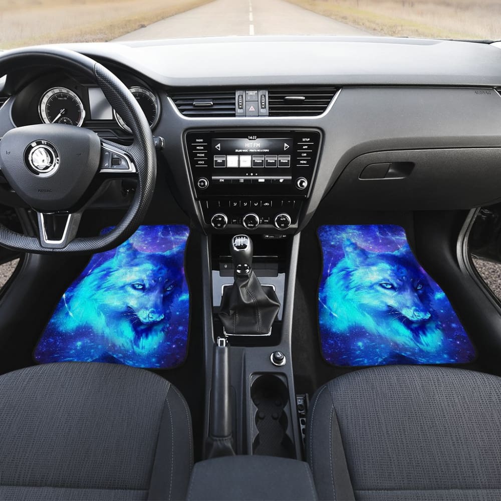 Mystic Galaxy Wolf Print Car Floor Mats