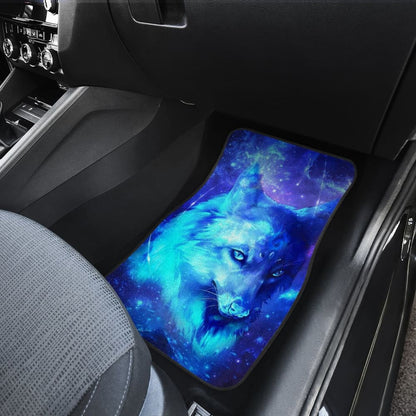 Mystic Galaxy Wolf Print Car Floor Mats