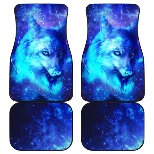 Mystic Galaxy Wolf Print Car Floor Mats