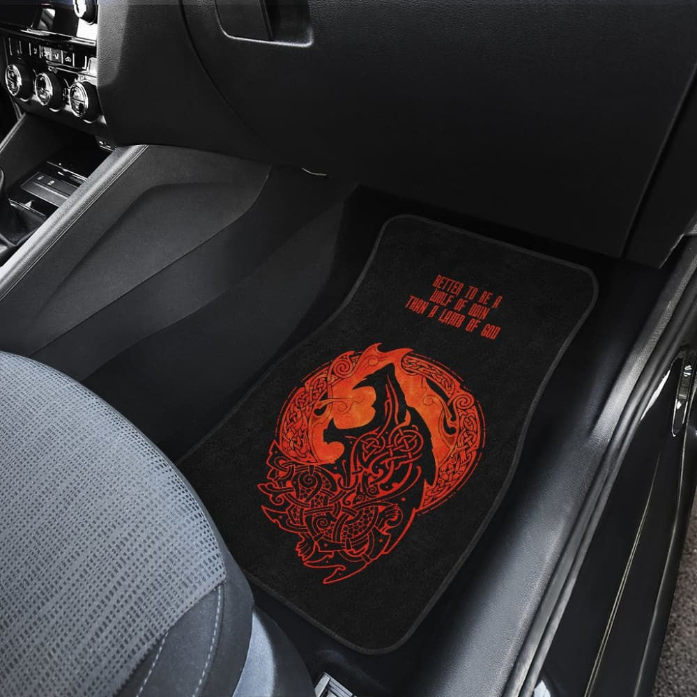 Viking Fenrir Vegvisir Symbol Car Floor Mats