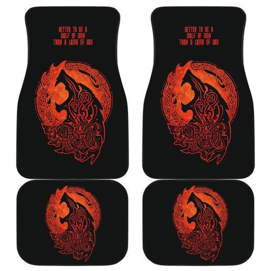 Viking Fenrir Vegvisir Symbol Car Floor Mats