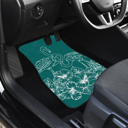 Tropical Hibiscus Flamingo Pattern Best Gift Car Lovers Car Floor Mats