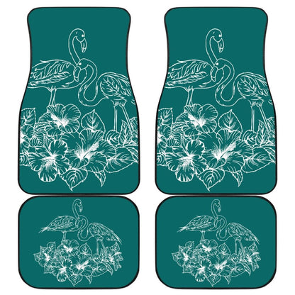 Tropical Hibiscus Flamingo Pattern Best Gift Car Lovers Car Floor Mats