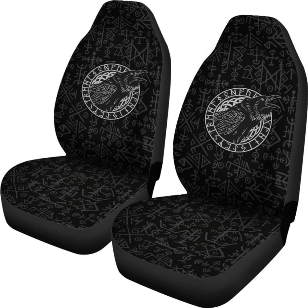 Viking Raven Odin Vegvisir Symbol Car Seat Covers