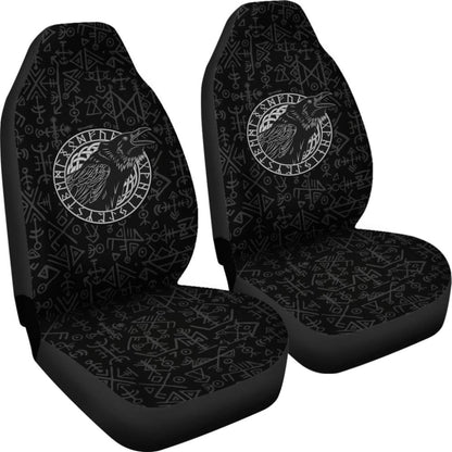 Viking Raven Odin Vegvisir Symbol Car Seat Covers