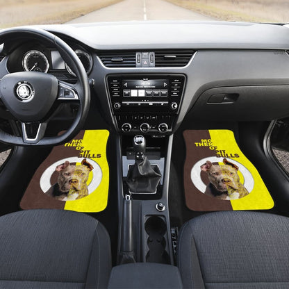 Brown And Yellow Mother of Pitbulls Car Floor Mats