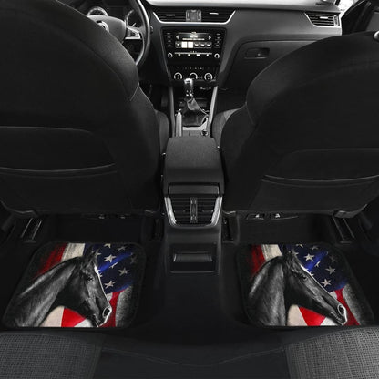 American Flag Horse Gift Who Loves Horse Car Floor Mats