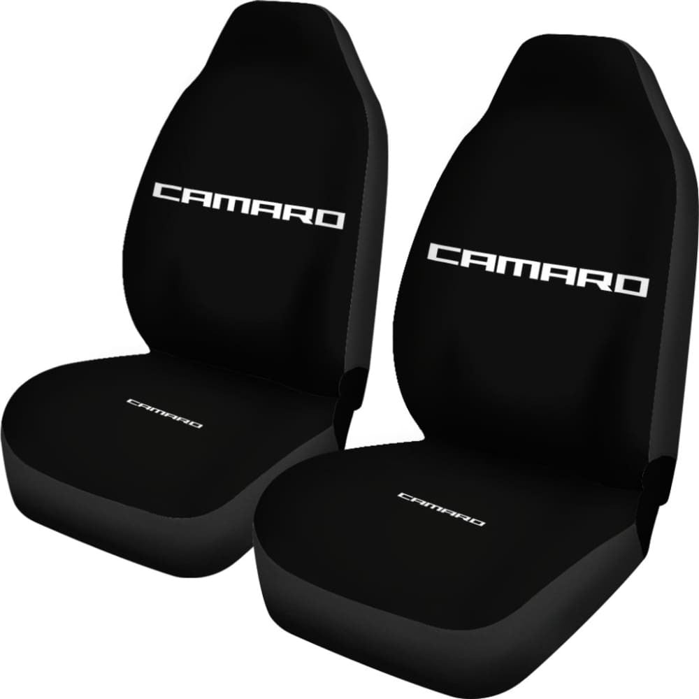 Black Camaro White Letter Car Seat Cover