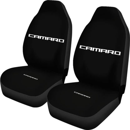 Black Camaro White Letter Car Seat Cover