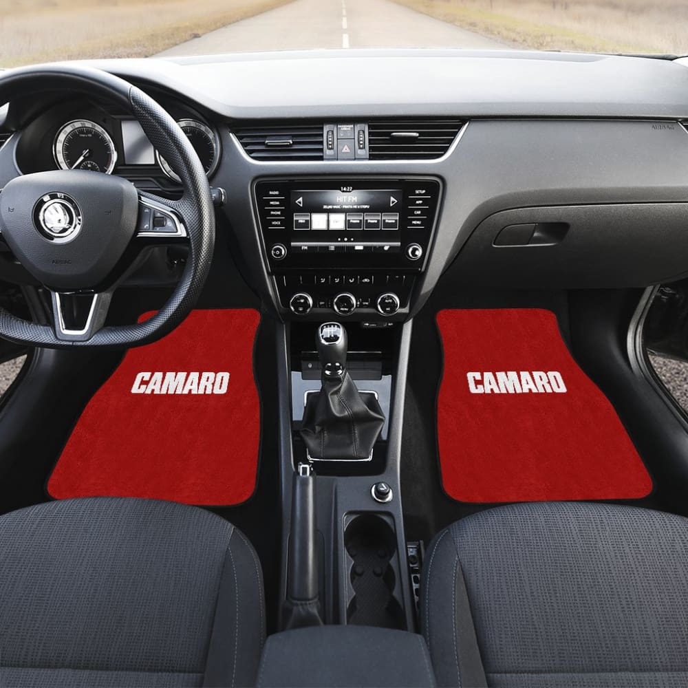 Red Camaro White Letter Car Floor Mats