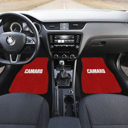 Red Camaro White Letter Car Floor Mats
