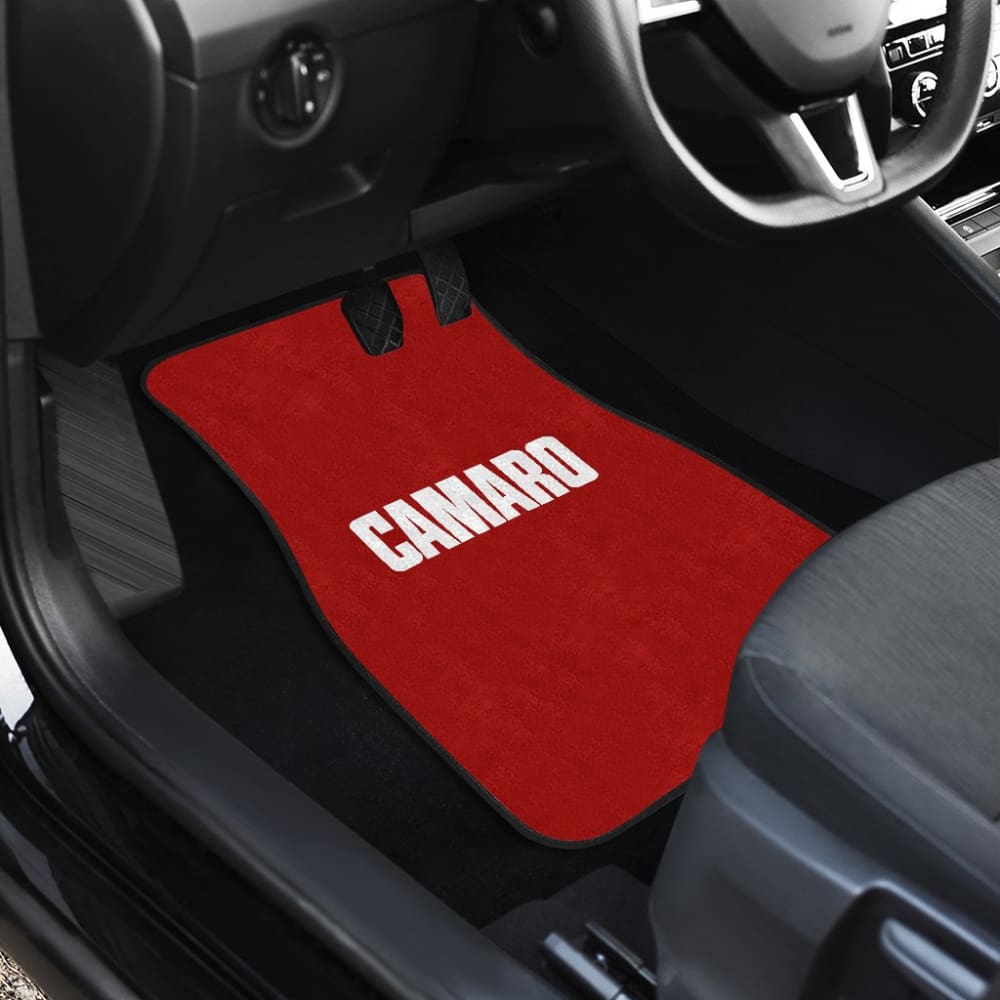 Red Camaro White Letter Car Floor Mats